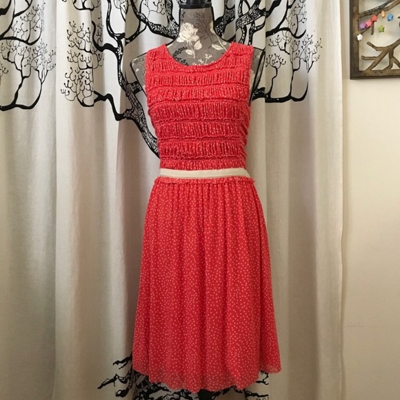 🔥 Anthropology Postmark red polka dot dress - Picture 1 of 8